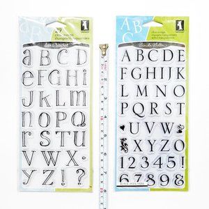 LOT 2 INKADINKADO Be Yourself & Somerset Font Alphabet Letters Numbers Stamps